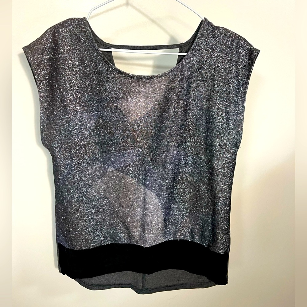 Kaffe metallic Sparkling tank top SZ M